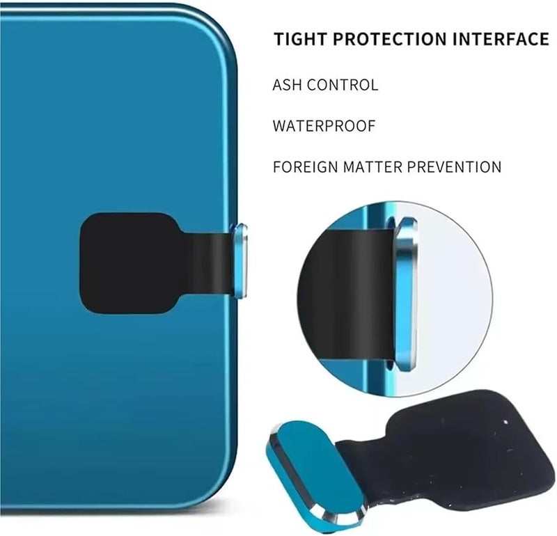 Silver USB C Dust Plug 15pcs Self Adhesive Metal Type C Port Protectors for Tablets Smart Phones - Image 3